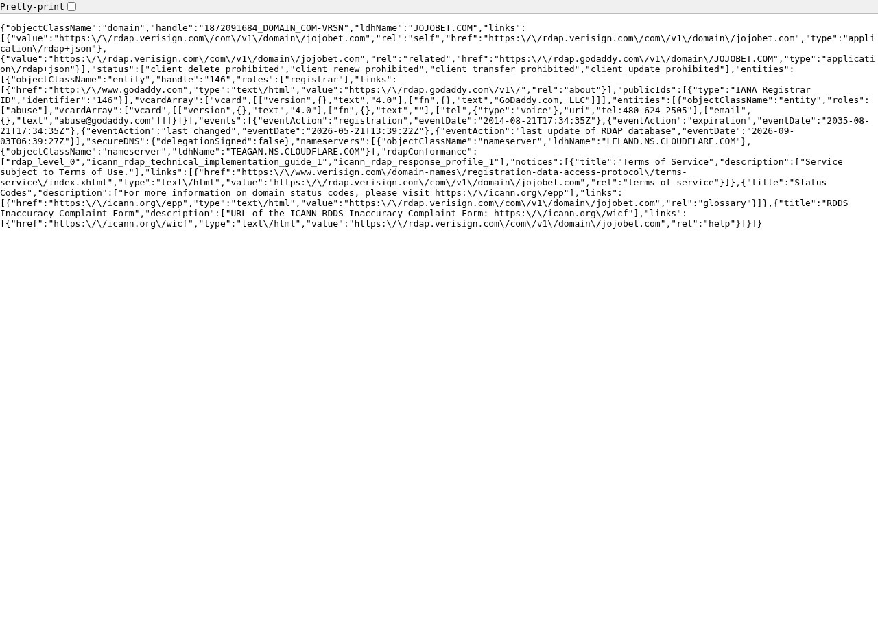 Capture datée de rdap.verisign.com