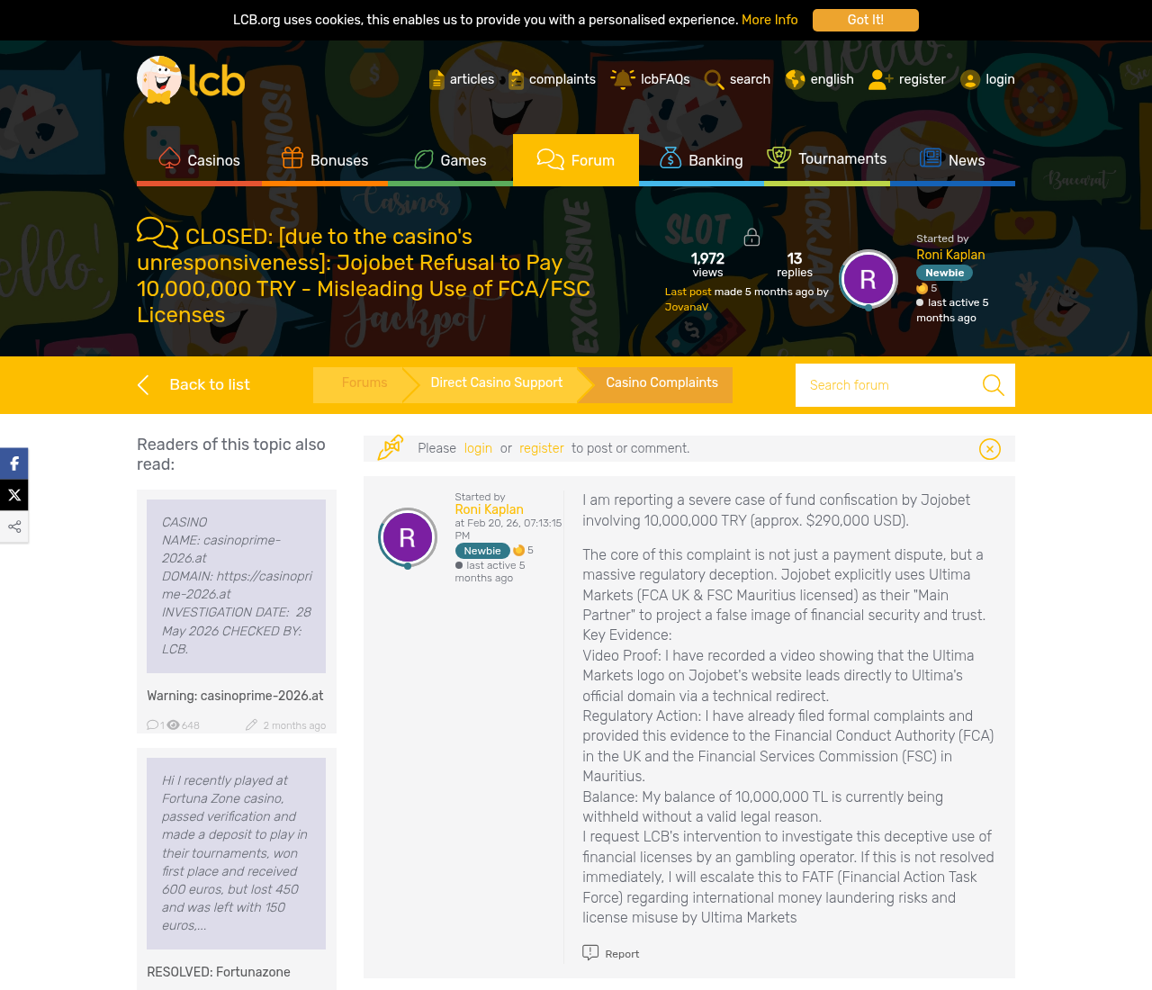 Jojobet — LCB forum